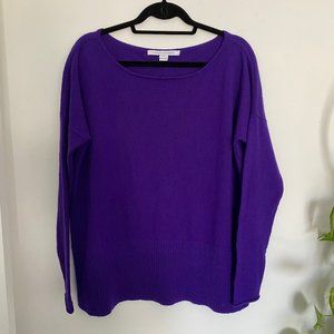 DVF | Purple Wool & Cashmere Lightweight Sweater